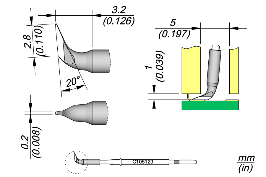 C105129 - Knife Cartridge 2.8 x 0.2